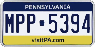 PA license plate MPP5394