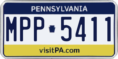 PA license plate MPP5411