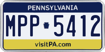 PA license plate MPP5412
