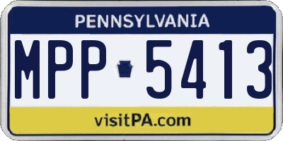 PA license plate MPP5413