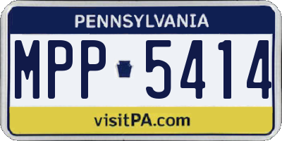 PA license plate MPP5414