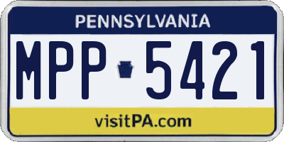 PA license plate MPP5421