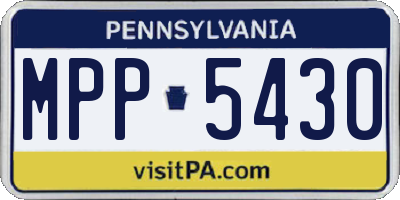 PA license plate MPP5430