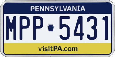 PA license plate MPP5431