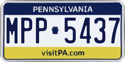 PA license plate MPP5437