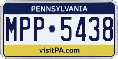PA license plate MPP5438