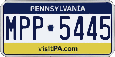 PA license plate MPP5445