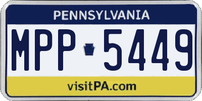 PA license plate MPP5449