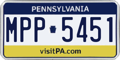 PA license plate MPP5451