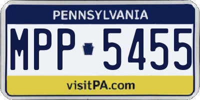 PA license plate MPP5455