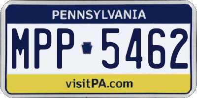 PA license plate MPP5462
