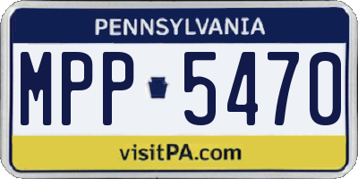 PA license plate MPP5470