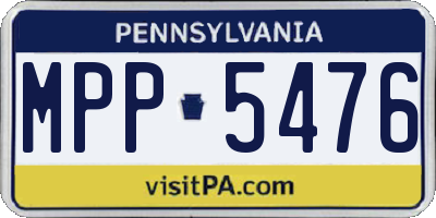 PA license plate MPP5476