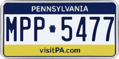 PA license plate MPP5477