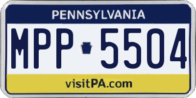 PA license plate MPP5504