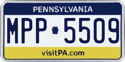 PA license plate MPP5509