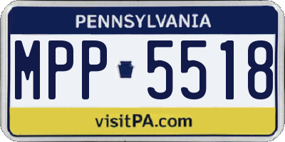 PA license plate MPP5518