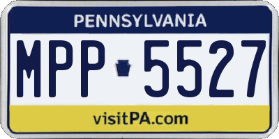 PA license plate MPP5527