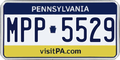 PA license plate MPP5529