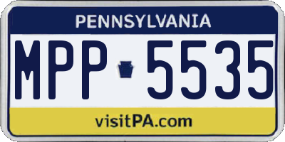 PA license plate MPP5535
