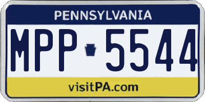 PA license plate MPP5544