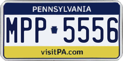 PA license plate MPP5556