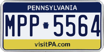 PA license plate MPP5564