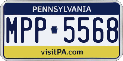 PA license plate MPP5568