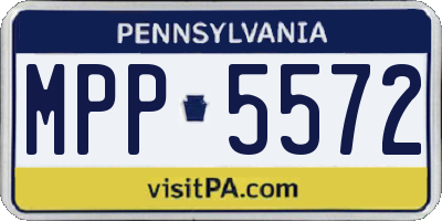 PA license plate MPP5572