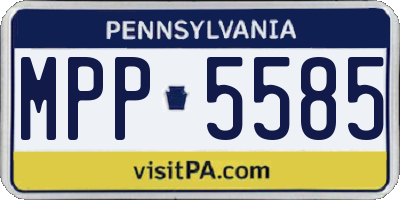 PA license plate MPP5585