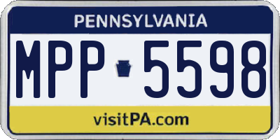PA license plate MPP5598