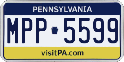 PA license plate MPP5599