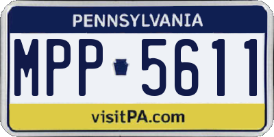 PA license plate MPP5611