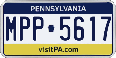 PA license plate MPP5617