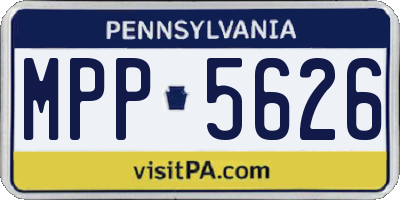 PA license plate MPP5626