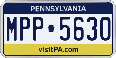 PA license plate MPP5630