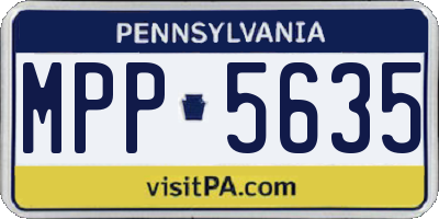 PA license plate MPP5635