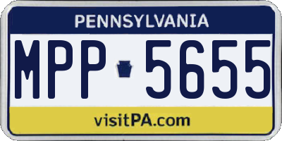 PA license plate MPP5655