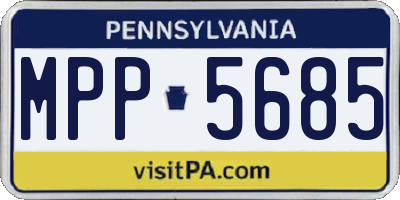 PA license plate MPP5685