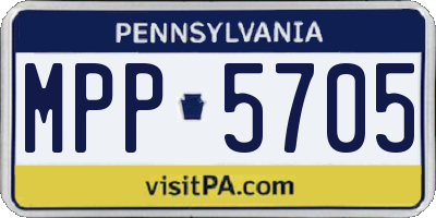PA license plate MPP5705