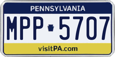 PA license plate MPP5707