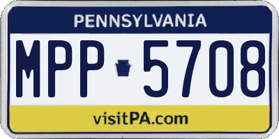 PA license plate MPP5708
