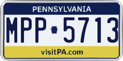 PA license plate MPP5713