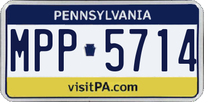 PA license plate MPP5714