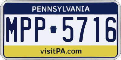PA license plate MPP5716