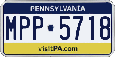 PA license plate MPP5718