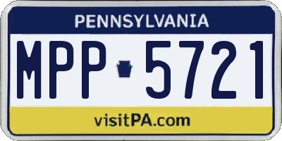 PA license plate MPP5721