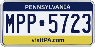 PA license plate MPP5723