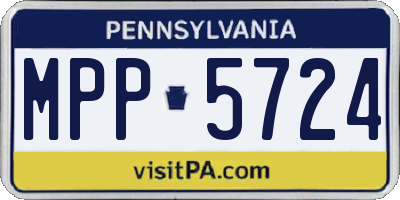 PA license plate MPP5724