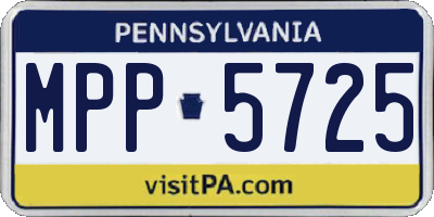 PA license plate MPP5725